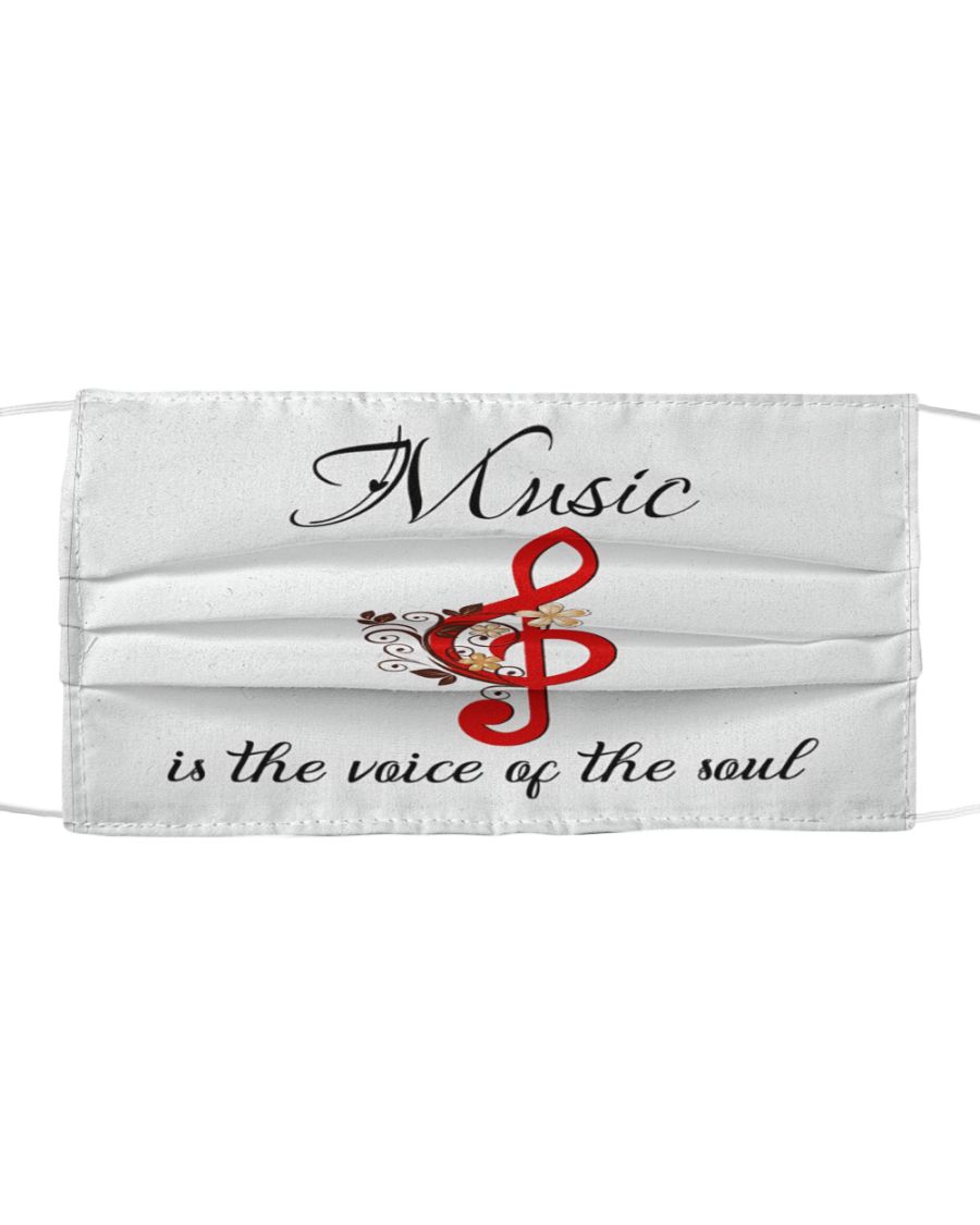 Music is the voice of the soul face mask