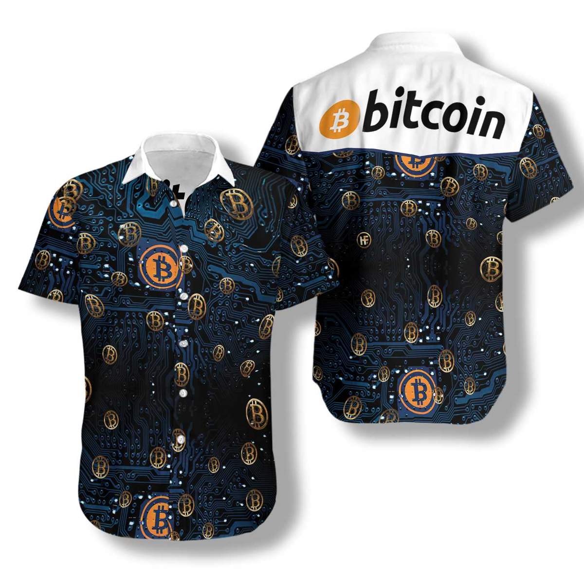 Bitcoin Logo Hawaiian Shirt – LIMITED EDITION