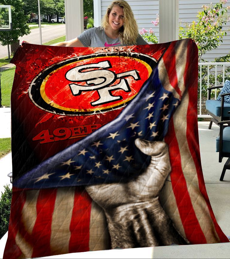 San Francisco 49ers American Flag Quilt