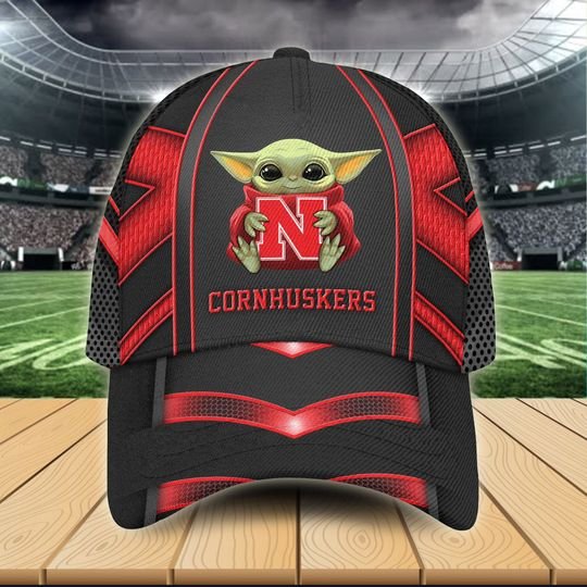 3-Nebraska Cornhuskers And Baby Yoda Classic Cap (3)