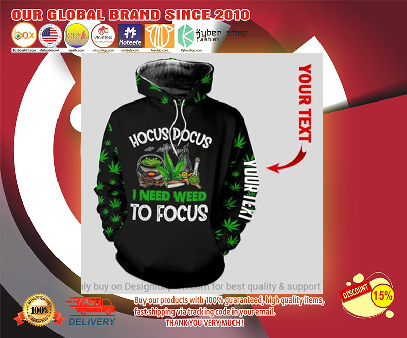 Hocus Pocus I need weed to focus hoodie 4