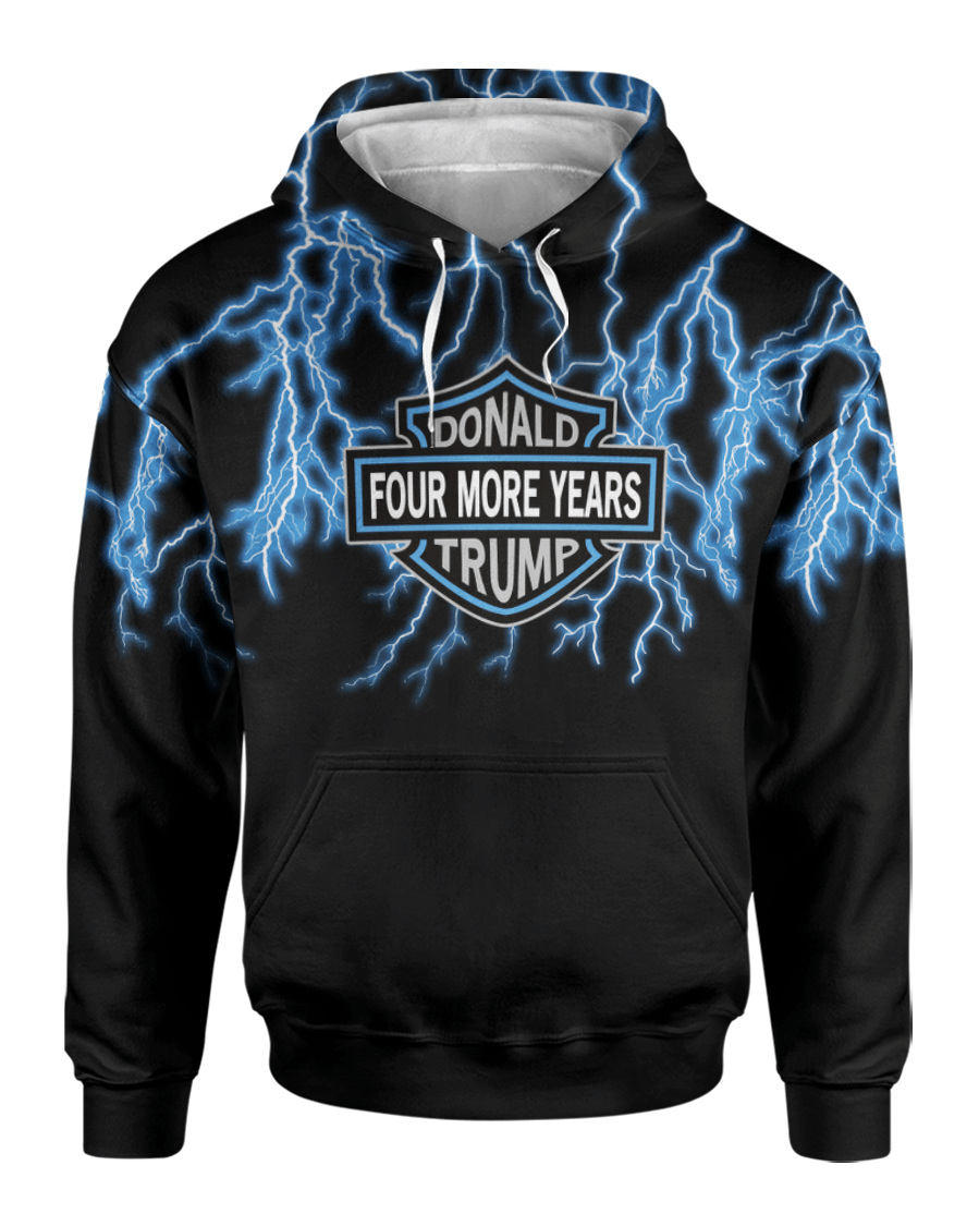 Lighting Donald Trump Four More Years 3d shirt and hoodie