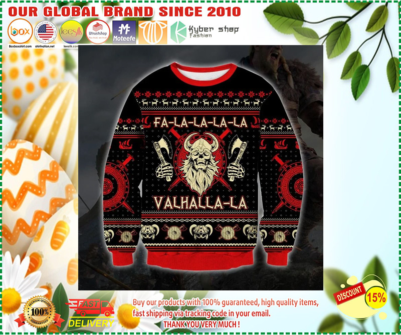 Viking valhalla la christmas ugly christmas sweater 2