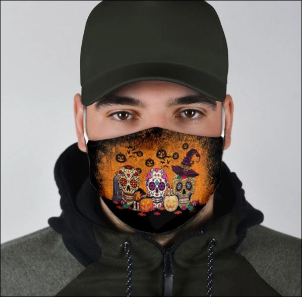 Happy Halloween sugar skull face mask