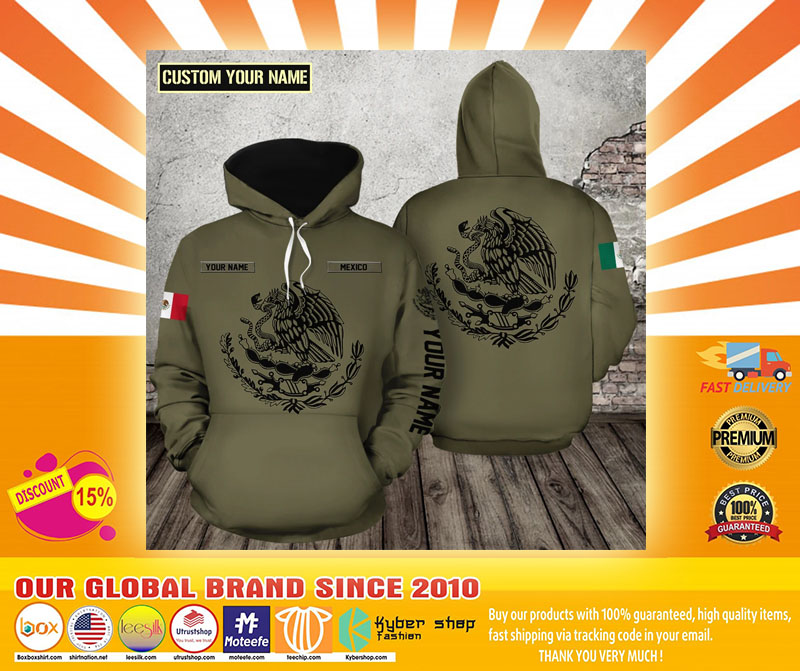 Coat of arms of Mexico Eagles eat snake 3d full print hoodie4