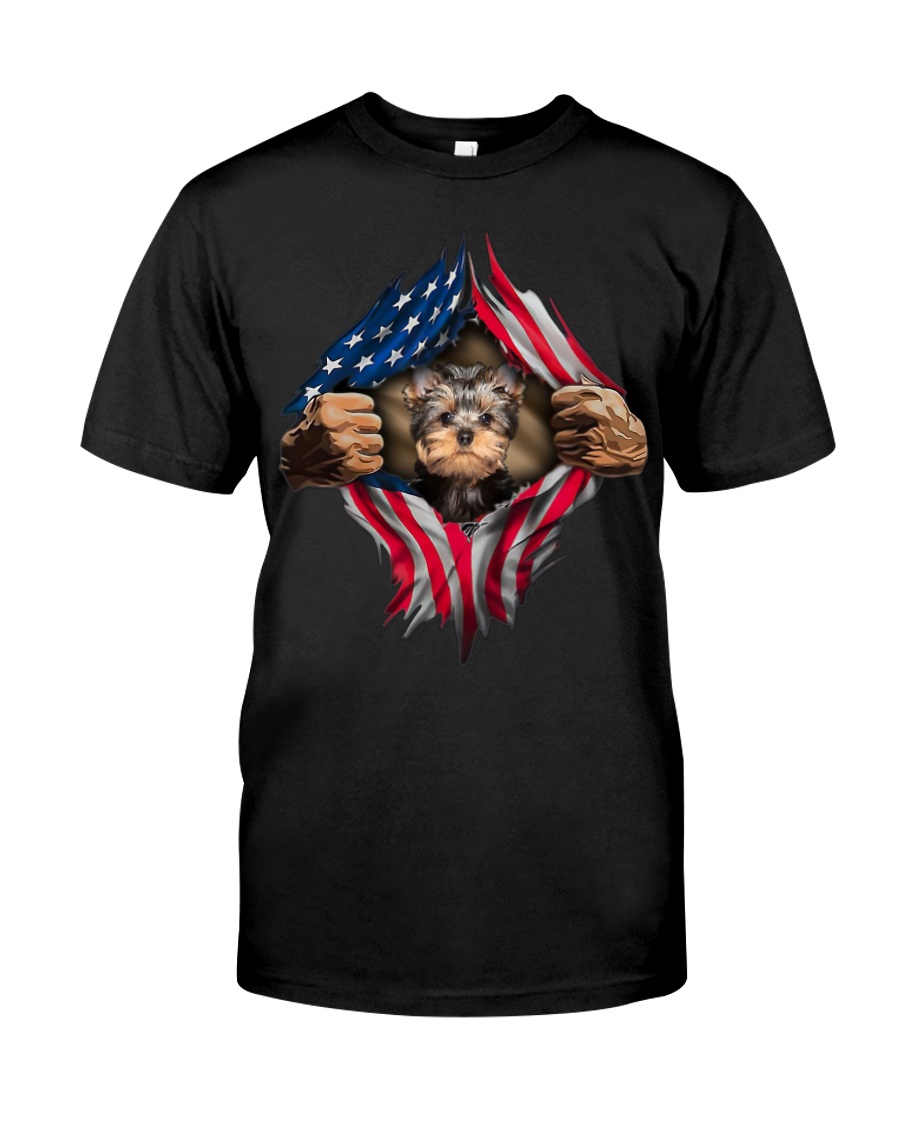 American Flag Yorkshire Terrier shirt