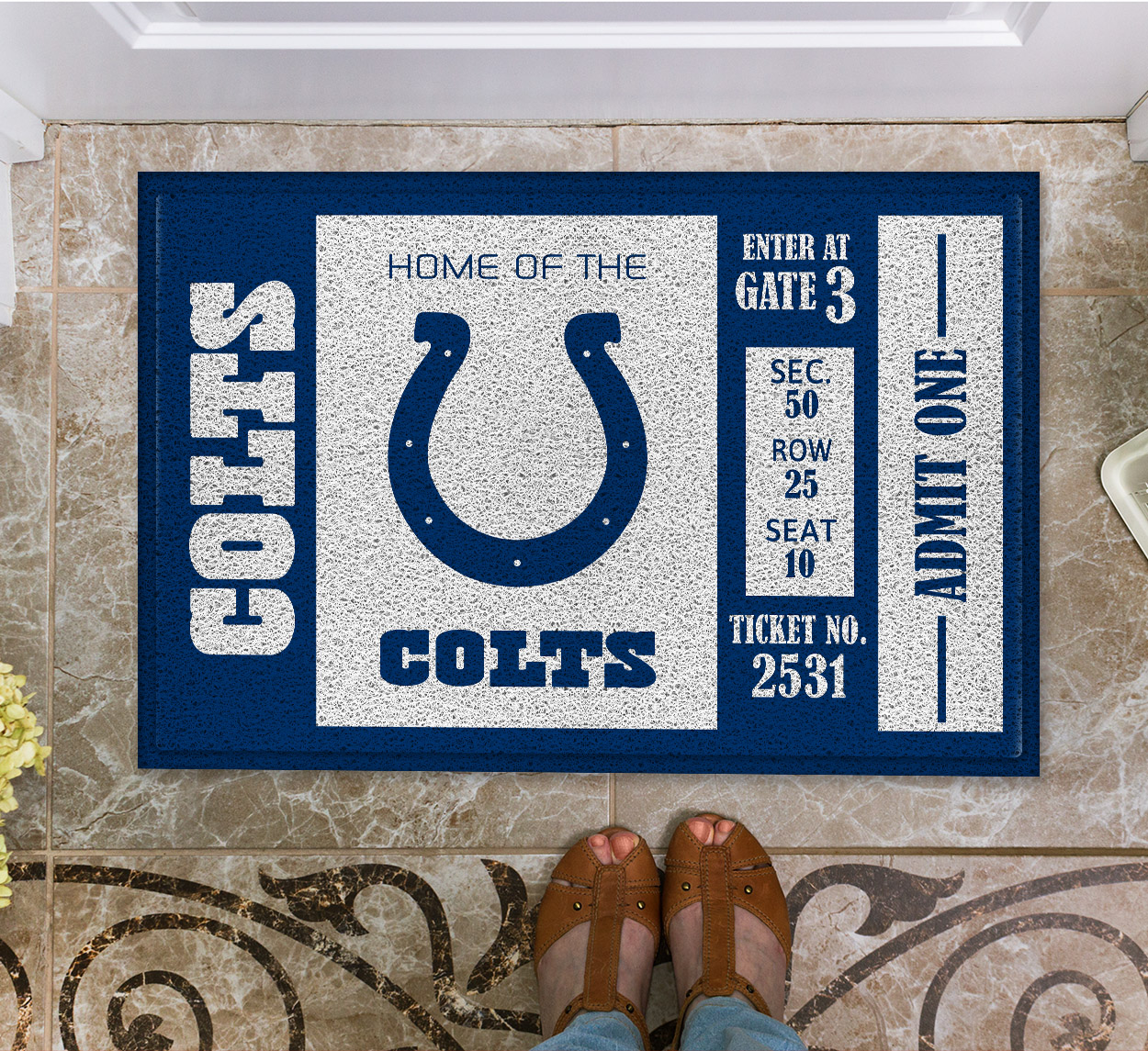 NFL Indianapolis Colts Team Ticket Runner Doormat – Hothot 100621