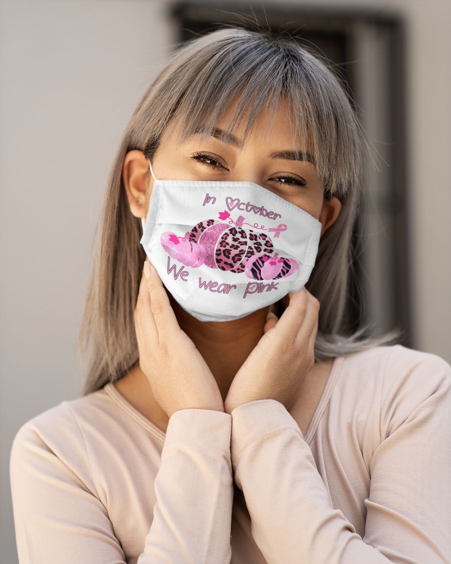 In october we wear pink face mask 1