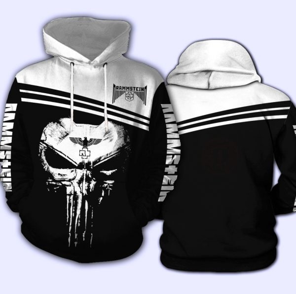 Rammstein Punisher Skull 3d hoodie and shirt – Hothot 140320