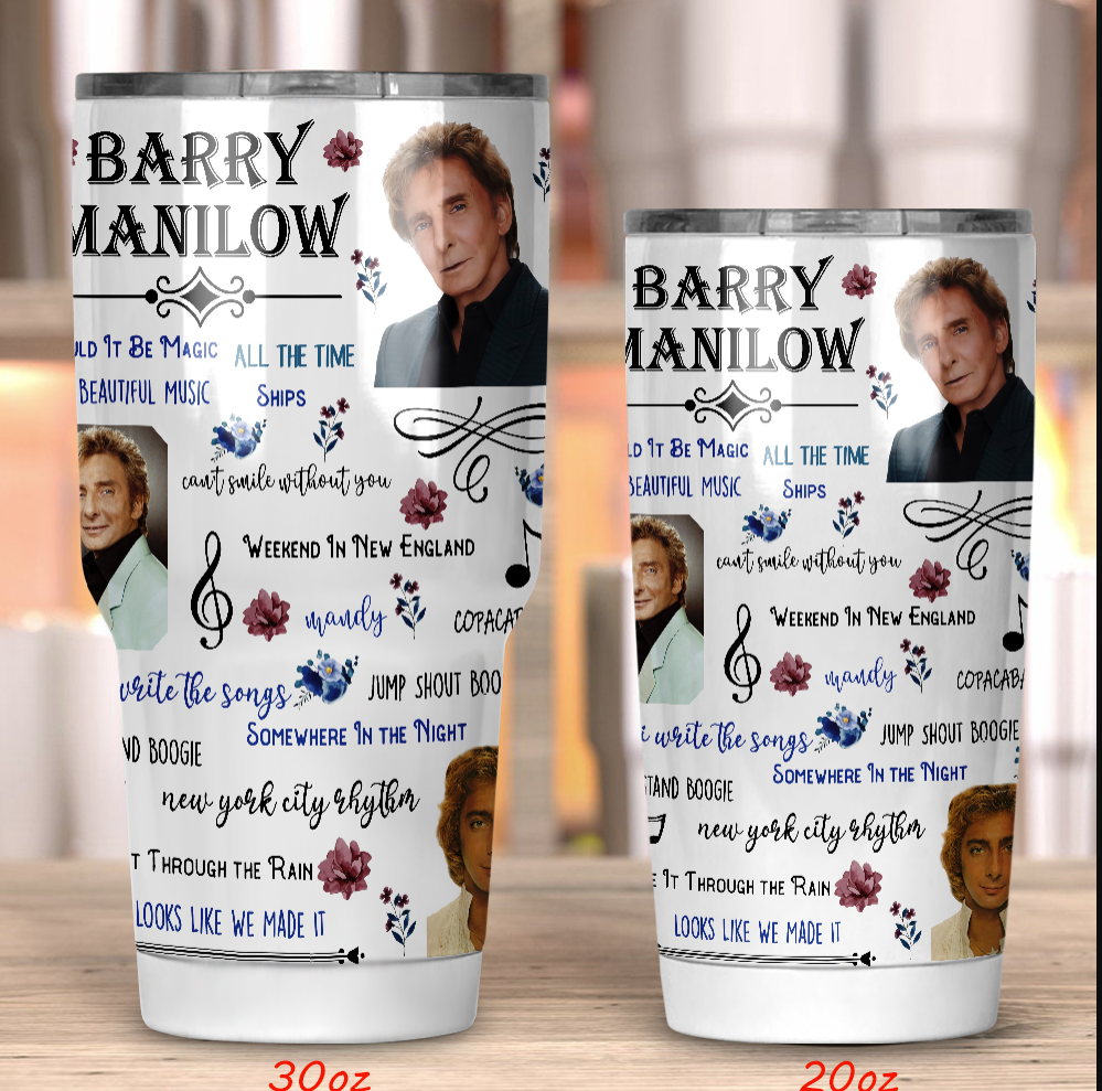 Barry Manilow tumbler – dnstyles