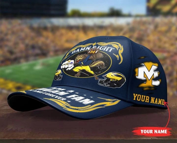 Miwo Damn right I am a Michigan fan now and forever custom cap4