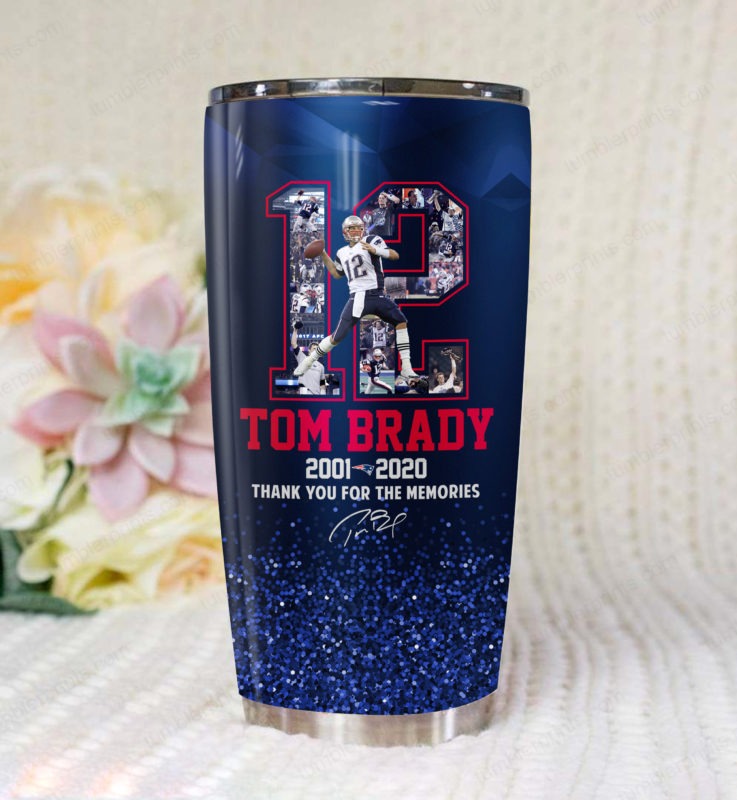 Tom Brady thank you for the memories 2001 2020 tumbler- LIMITED EDITION