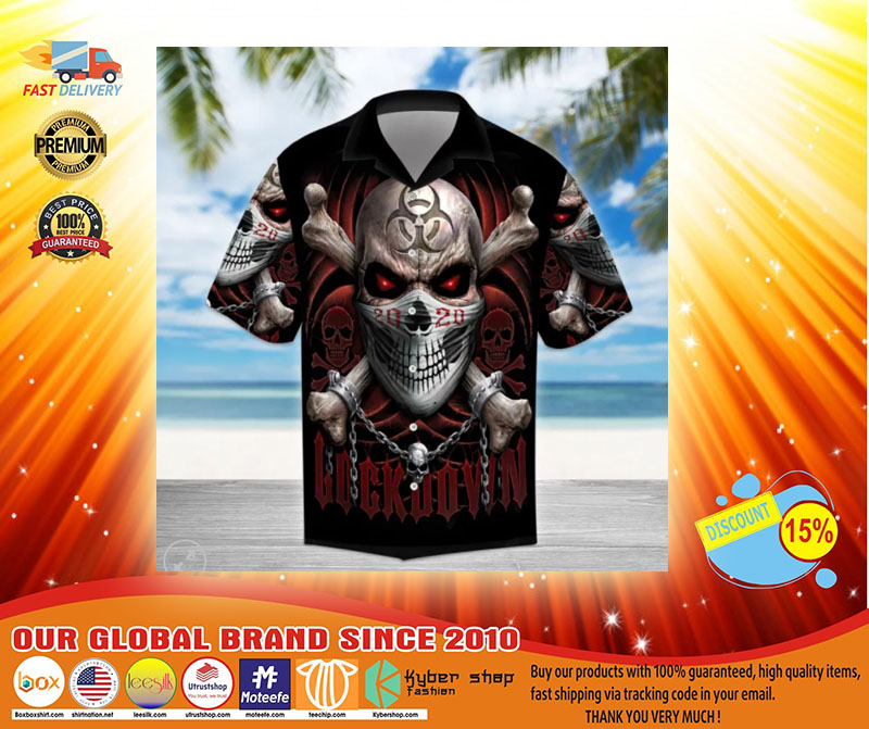 Lockdown Skull Hawaiian Shirt3