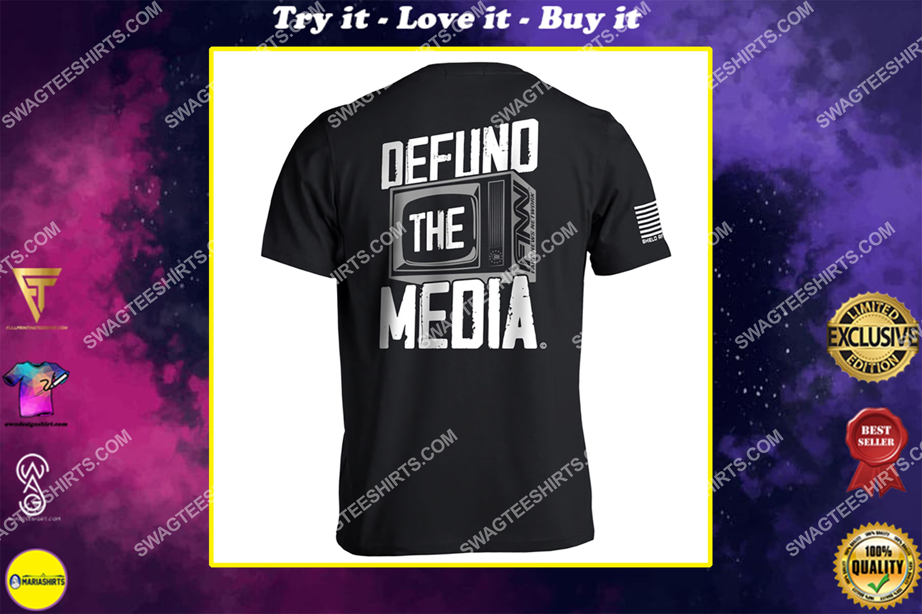 [special edition] defund the media political full print shirt – maria