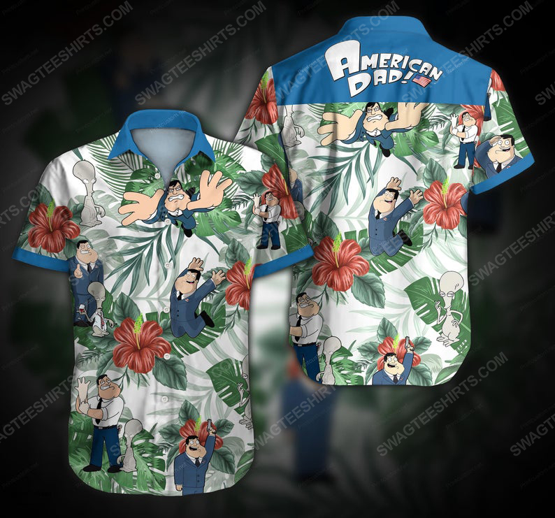 [special edition] American dad stan smith cartoon summer vacation hawaiian shirt – Maria