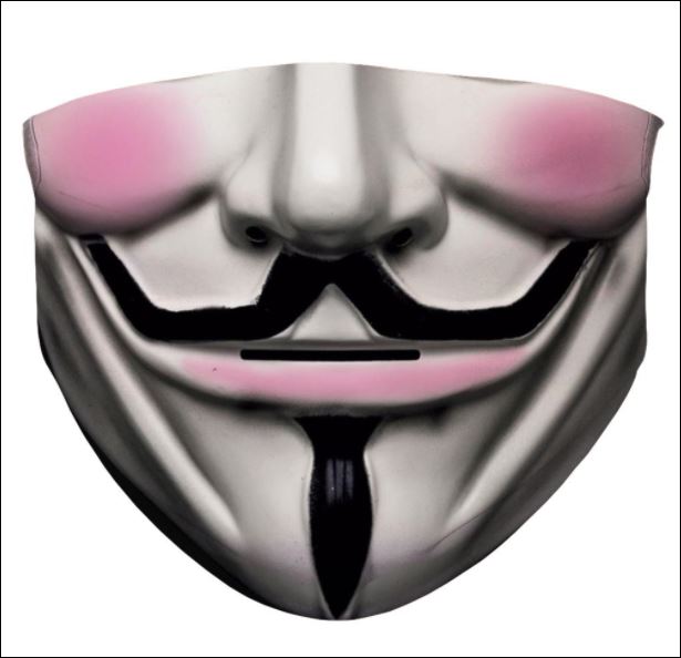 Guy Fawkes mouth 3D face mask