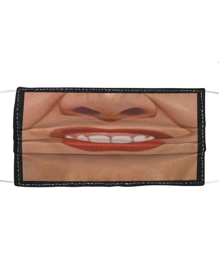 Funny smile face mask focus