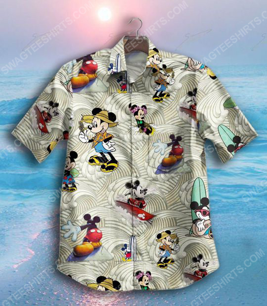 [special edition] Tropical mickey mouse surfing summer vacation hawaiian shirt- maria