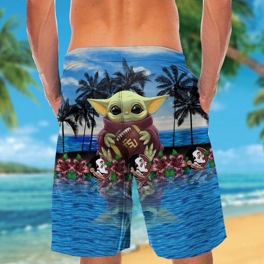 5-Florida State Seminoles And Baby Yoda Hawaiian Shirt Short (4)