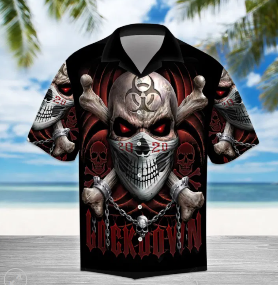Lockdown Skull Hawaiian Shirt