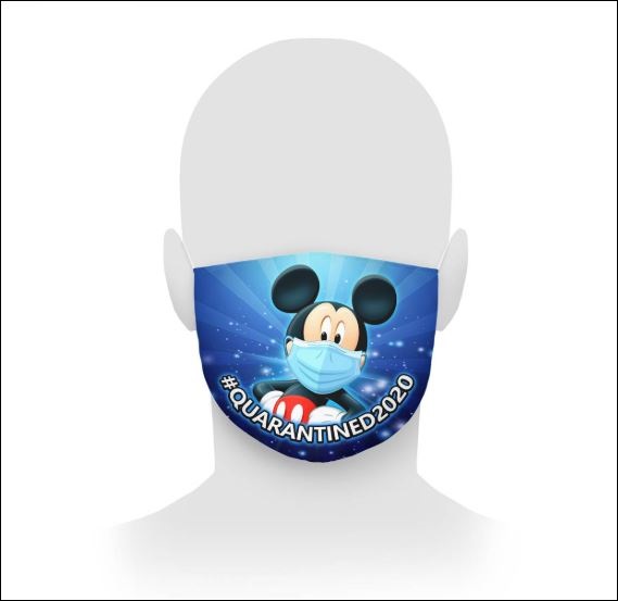 Mickey mouse quarantined 2020 face mask