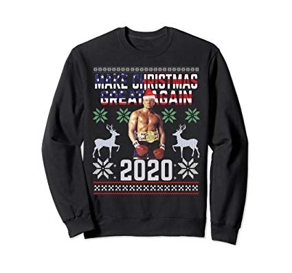 Make Christmas Great Again Boxer Trump X-mas USA Flag Cloth sweater – tml