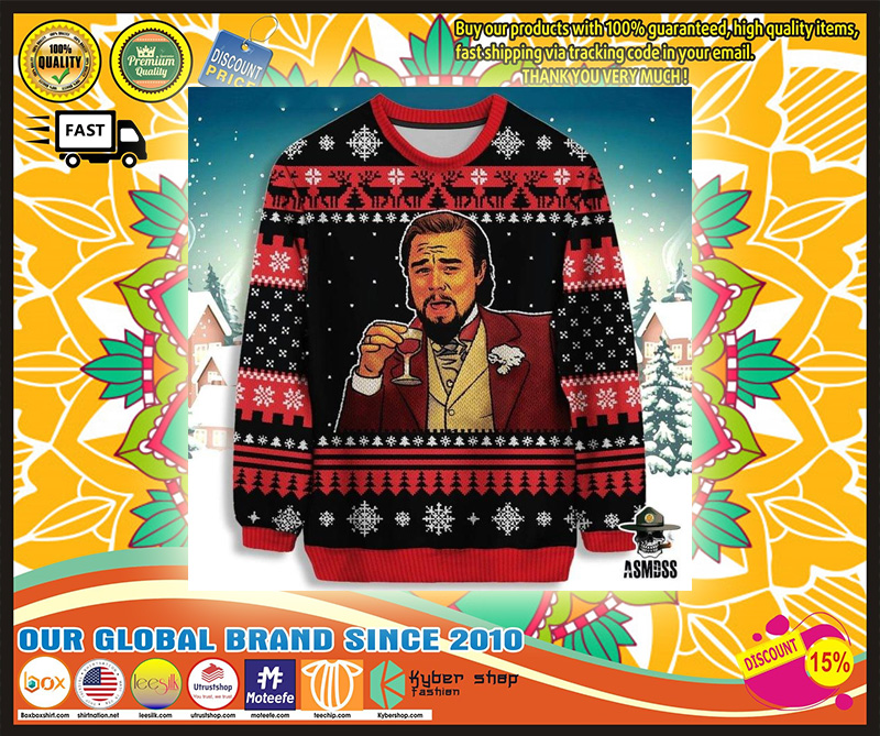 Leonardo DiCaprio ugly Christmas sweater 1