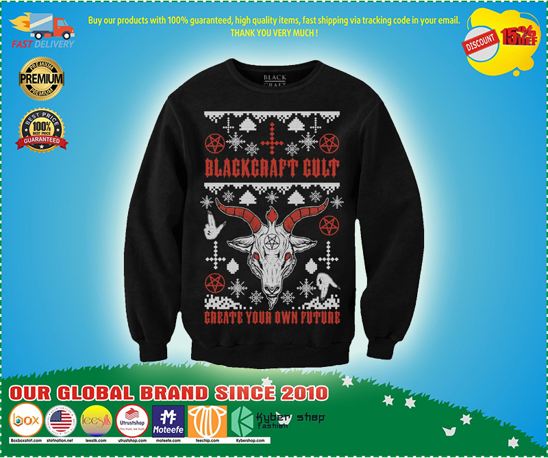 Santa Baphomet Blackcraft cult create your own future ugly christmas sweater 1