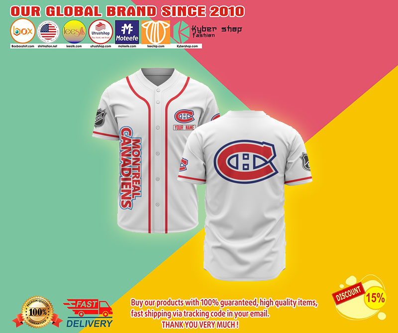 Montreal canadiens baseball jersey shirt 1