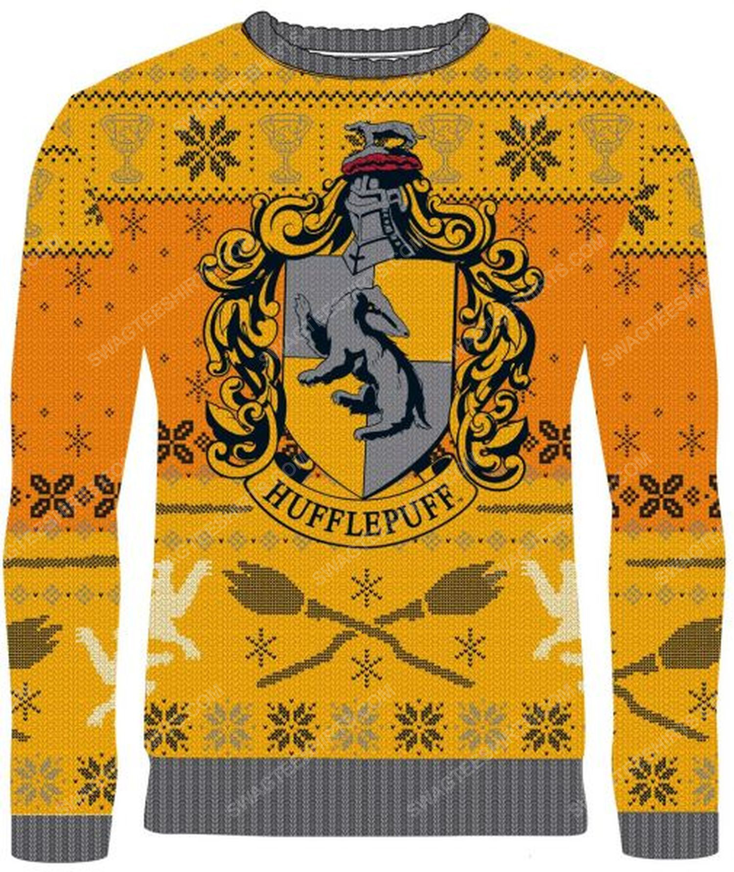 [special edition] Harry potter hufflepuff house full print ugly christmas sweater – maria