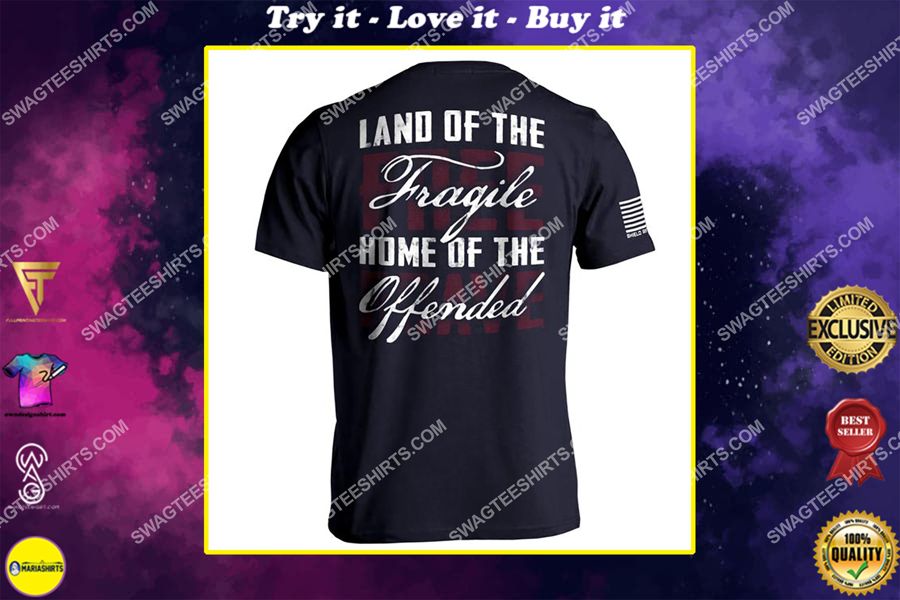 [special edition] land of the fragile home of the offended political shirt – maria