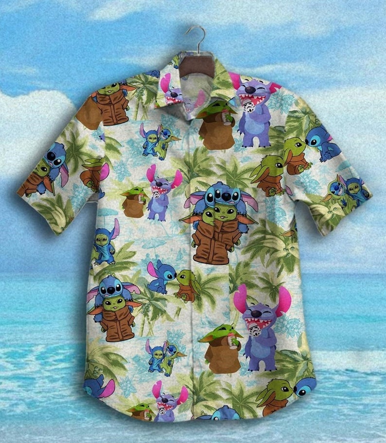 Baby yoda stitch lilo hawaiian shirt – LIMITED EDITION