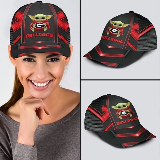 6-Georgia Bulldogs And Baby Yoda Classic Cap (2)