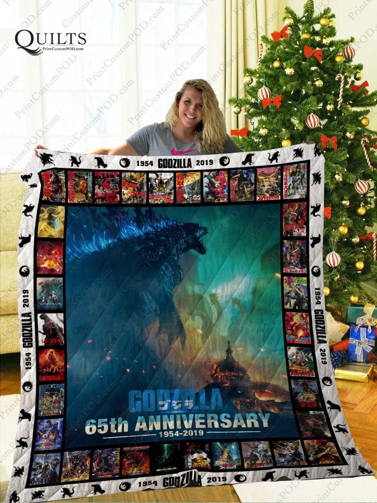 Godzilla 65th anniversary quilt blanket-BBS – LIMITED
