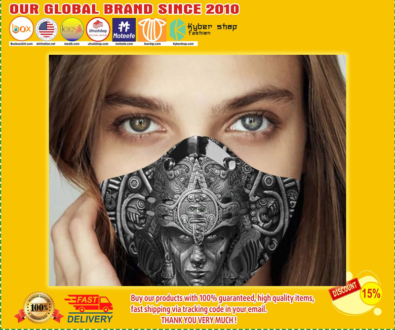 Aztec warrior filter carbon face mask 2