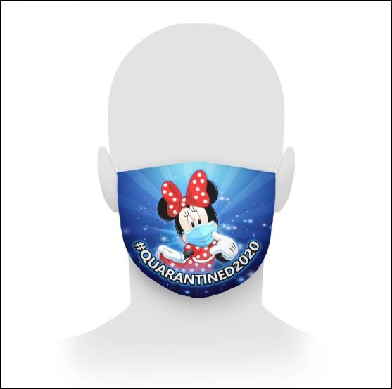 Minnie mouse quarantined 2020 face mask