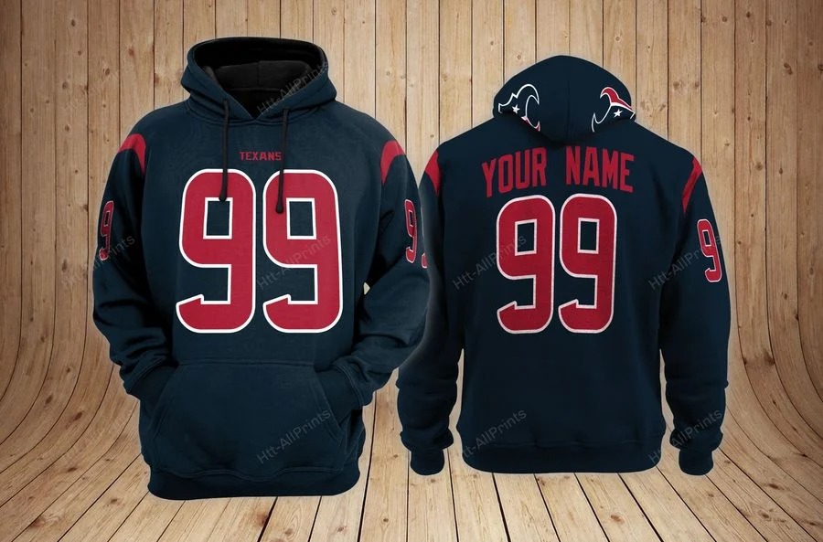Houston texans custom name hoodie