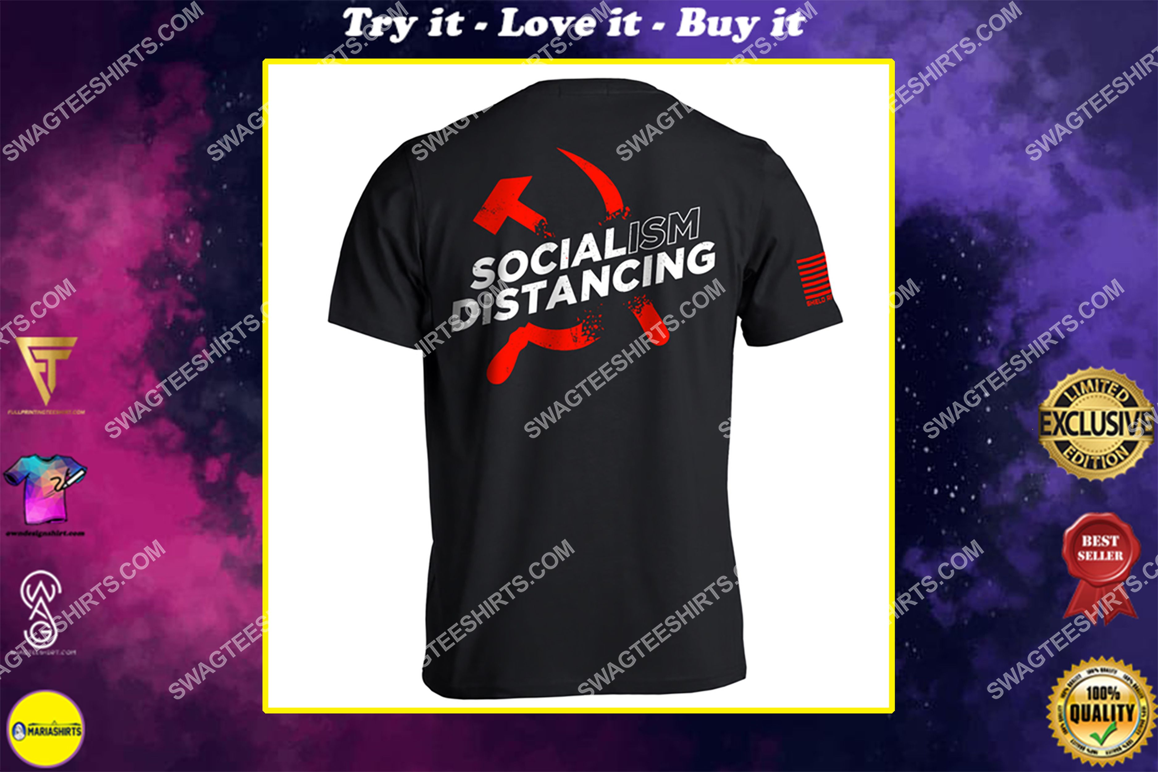 [special edition] socialism distancing anti socialism political full print shirt – maria