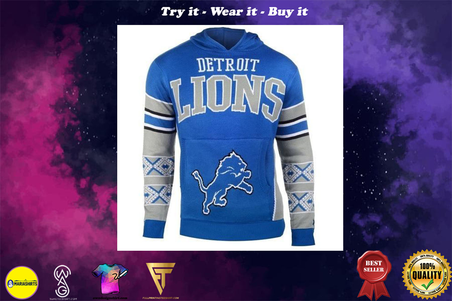 [special edition] the detroit lions nfl full over print shirt – maria