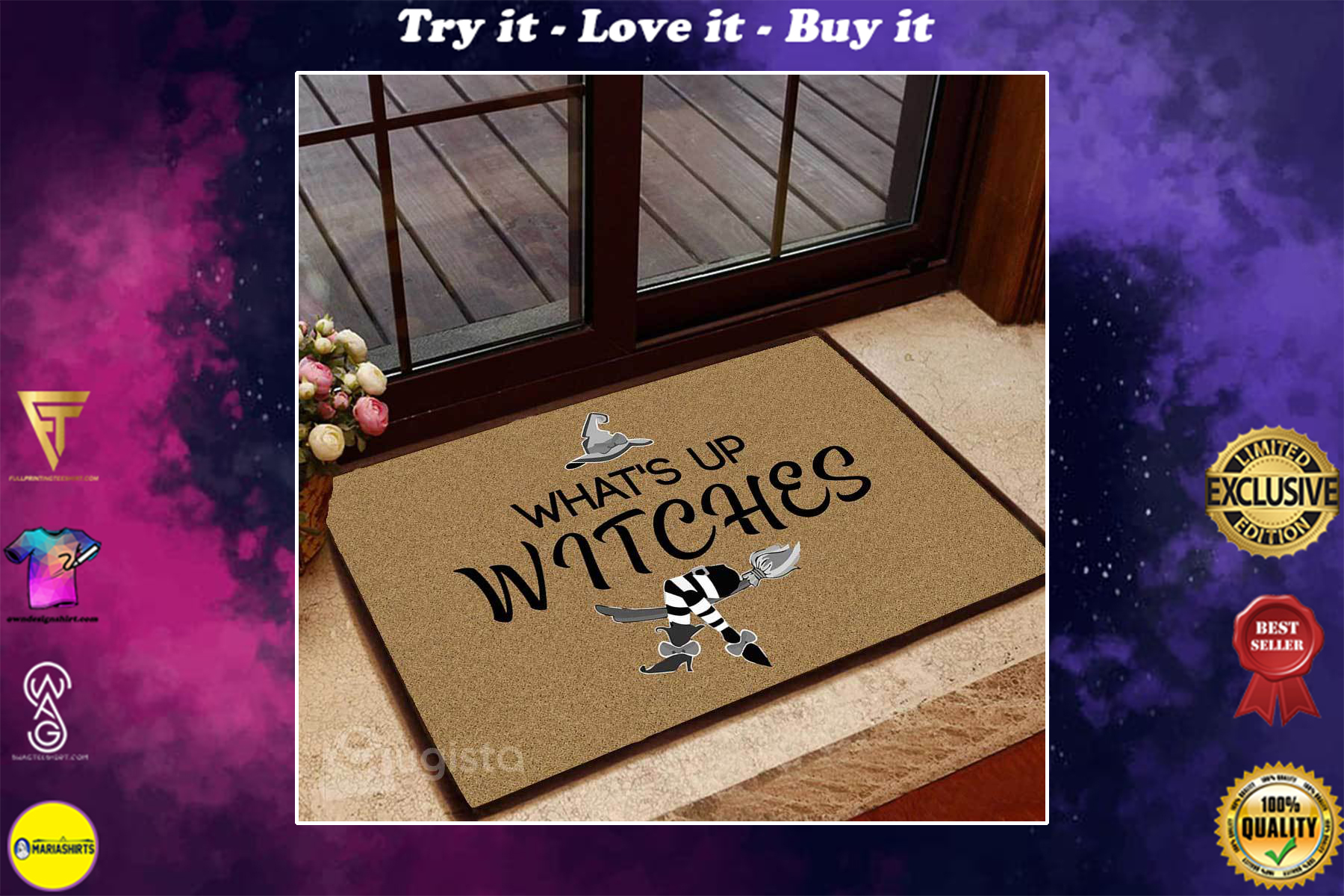 [special edition] whats up witches doormat – maria