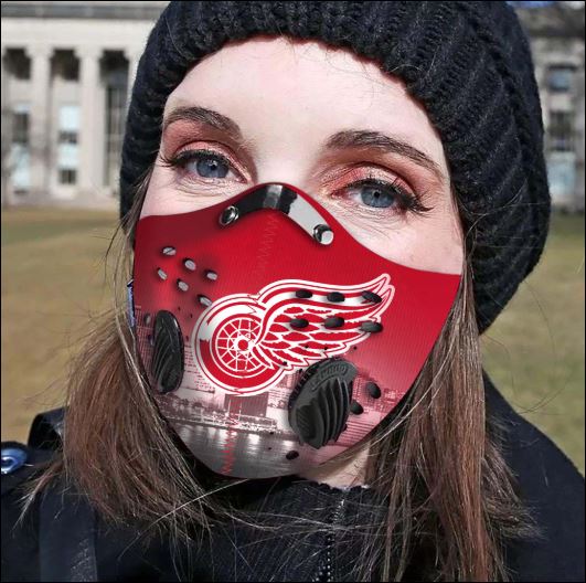 Detroit Red Wings filter activated carbon face mask