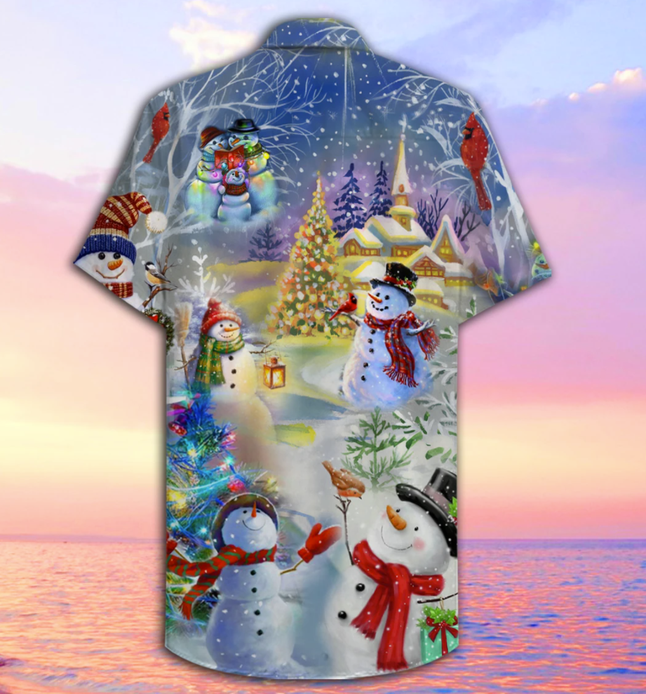 Christmas Snowman hawaiian shirt 2