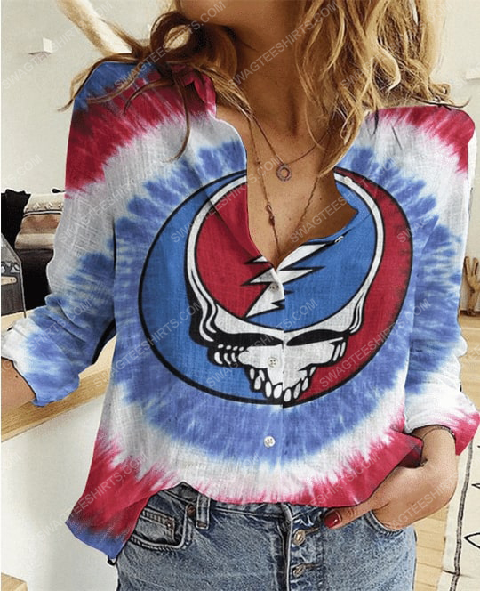 [special edition] Grateful dead colorful fully printed poly cotton casual shirt – Maria