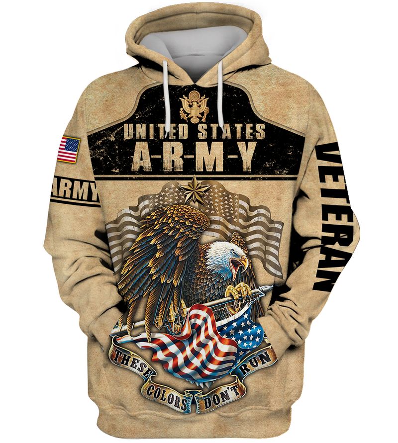 United States Army These Color Don’t Run Eagle 3d shirt, hoodie – LIMITED EDITION