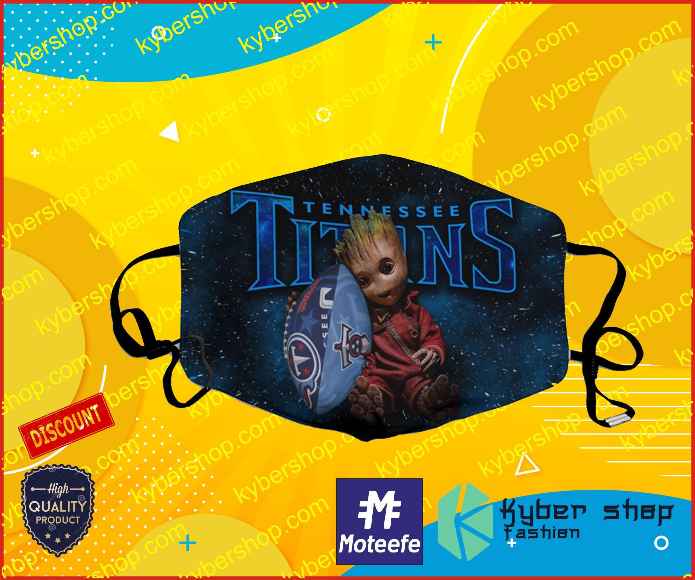 Baby Groot Tennessee Titans Face Mask4