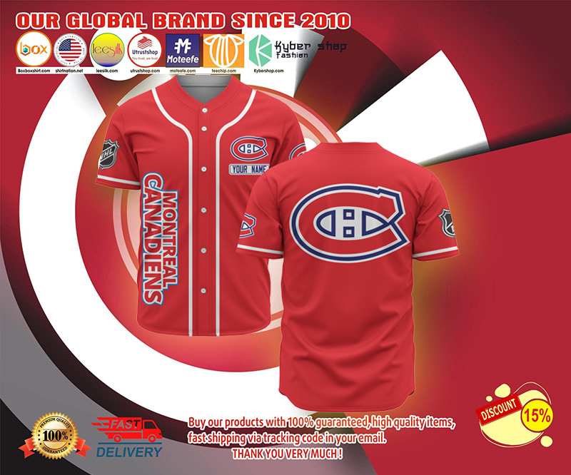 Montreal Canadiens baseball jersey shirt 4