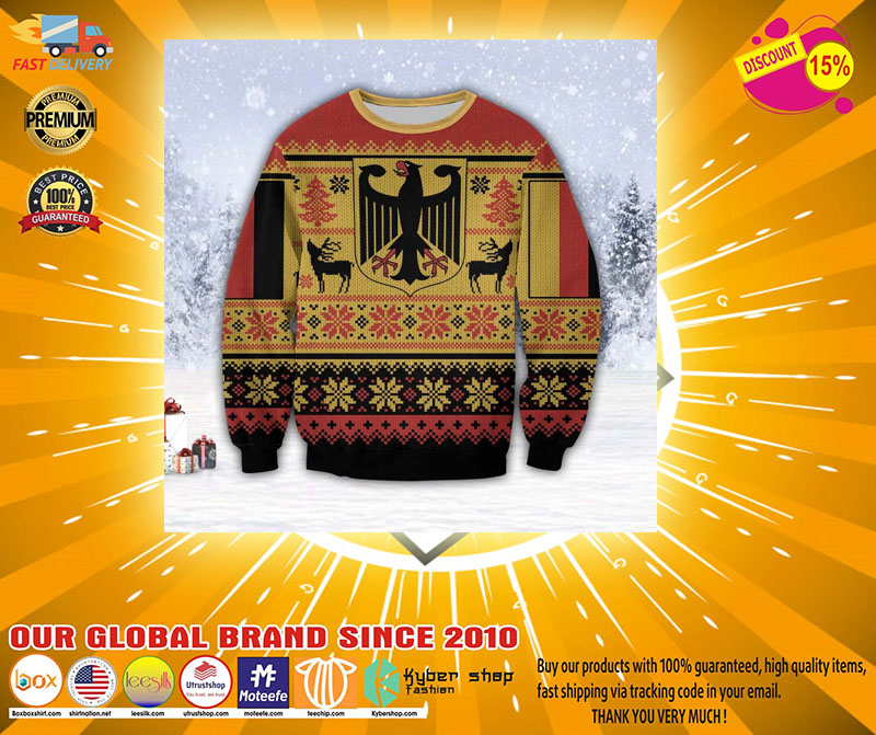 GERMANY 3D ALL OVER PRINT UGLY CHRISTMAS SWEATER2