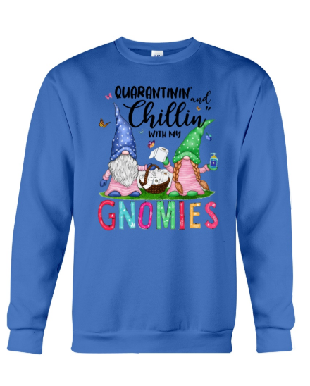 Quarantining and chilling with my Gnomies sweater