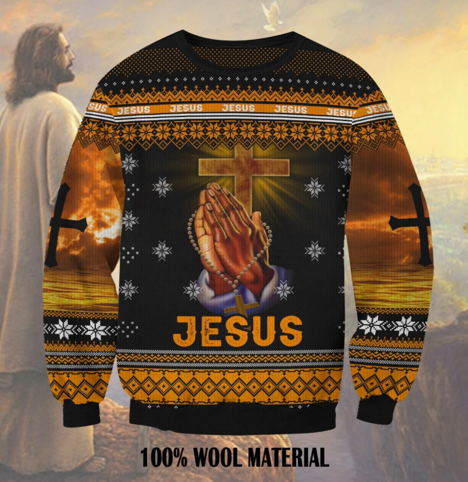Jesus 3D ugly sweater