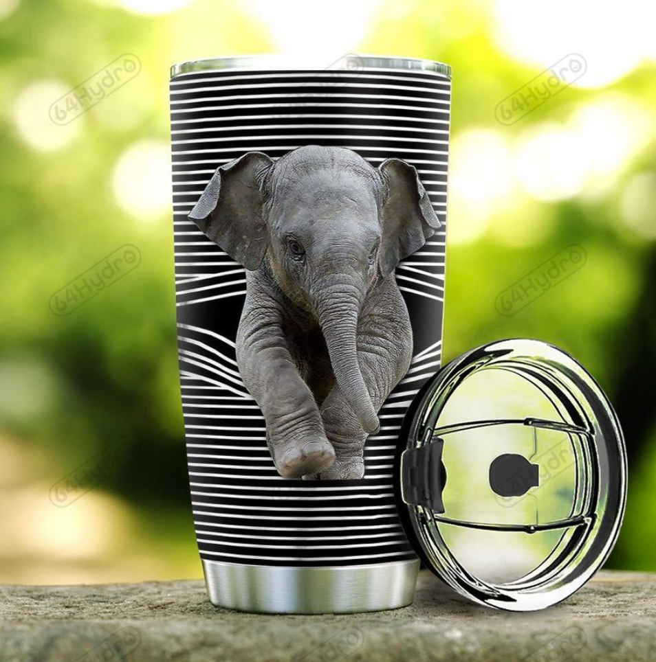 Personalized elephant tumbler - dnstyles